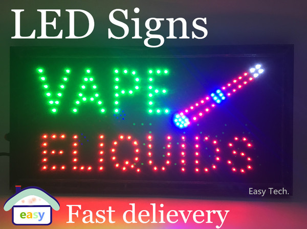 2016 New arriving super bright led open sign neon sign board open indoor Vape E-liquid sign