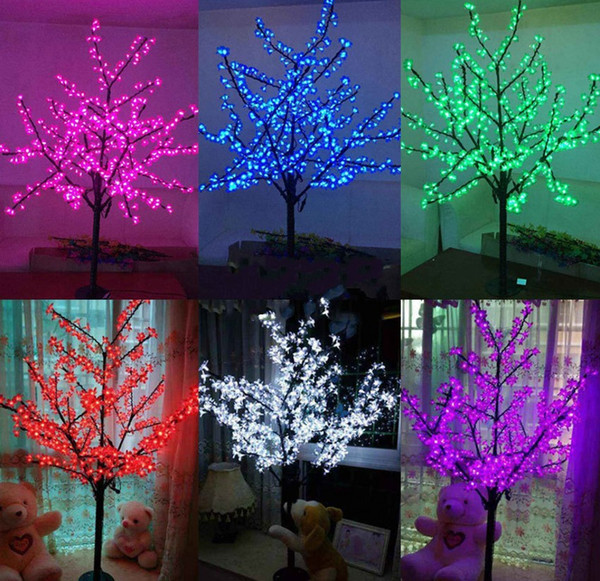 LED waterproof outdoor landscape garden peach tree lamp simulation 1.5 meters 480 lights LED cherry blossom tree lights garden decoration