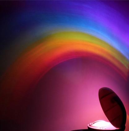 New LED Rainbow Projector Room Night Light Colorful Lamp Magic Romantic Gift Kid novelty psychedelic star sky projection lamp