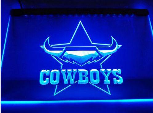 b-245 Cowboys beer bar pub club 3d signs 7 color LED Neon Light Sign