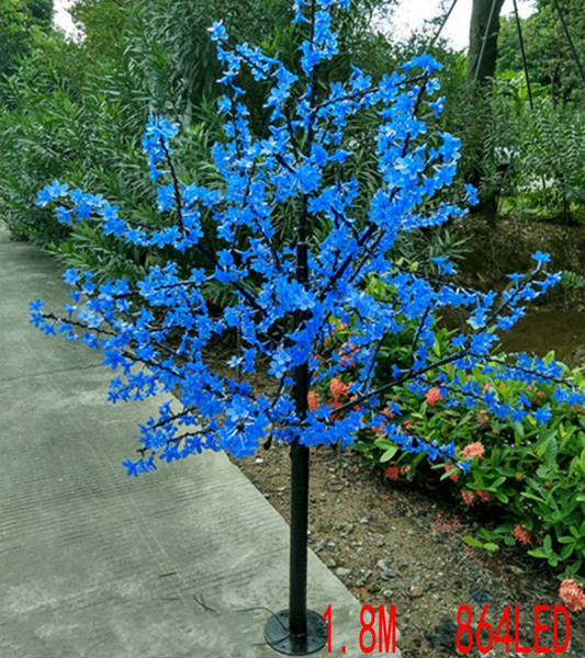 LED waterproof outdoor landscape garden peach tree lamp simulation 1.8 meters 864 lights LED cherry blossom tree lights garden decoration