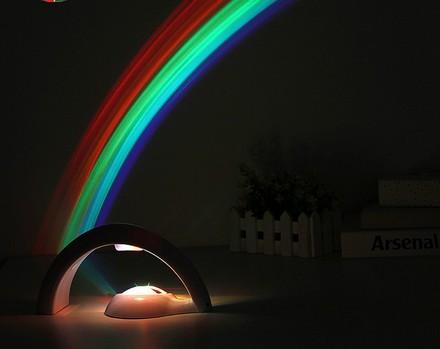 Rainbow Night Light Projector Children Kids Baby Sleeping Romantic Led Projection Lamp Atmosphere Novelty Home Lamps