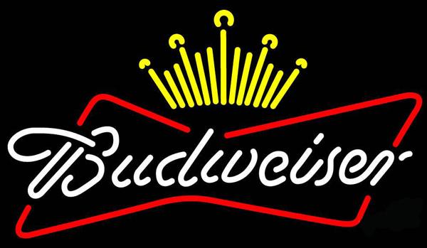 Budweiser King Of Beers Neon Sign Handmade Custom Real Glass Tube Store Beer Bar Sport KTV Club Advertising Display Neon Signs 19