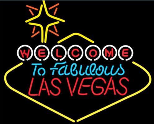 Custom New Las Vegas Real Glass Neon Sign light Beer Bar Sign Send need photo 19x15