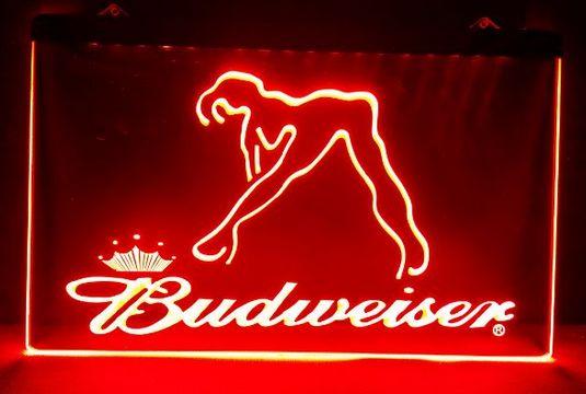 b02 Budweiser Exotic Dancer Stripper bar pub club 3d signs led neon light sign home decor crafts