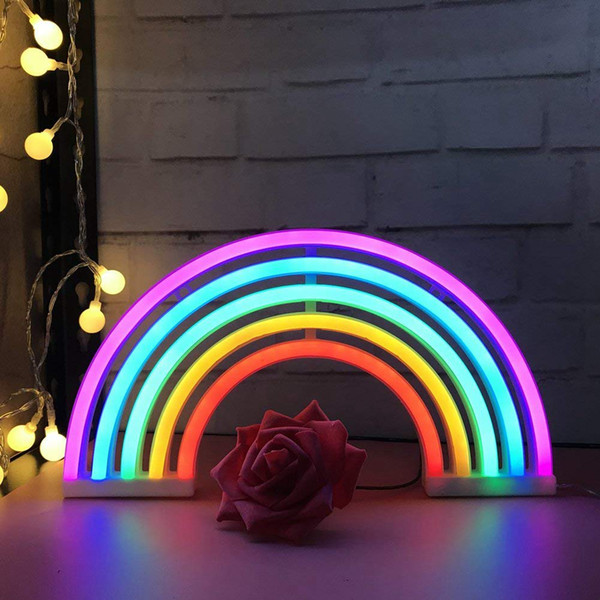 Cute Rainbow Neon Sign,LED Rainbow Light/Lamp for Dorm Decor,Rainbow Decor Neon Lamps,Wall Decor for Girls Bedroom,Christmas