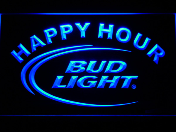 601 Bud Light Lite Beer Bar Happy Hour LED Neon Light Sign Wholesale Dropshipping Free Ship