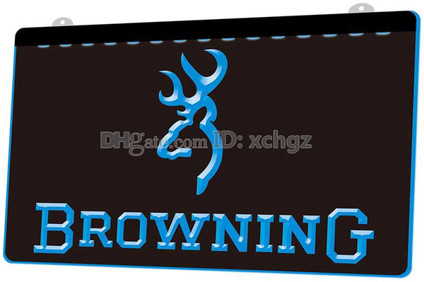 [LD073] Browning NEW 3D Engraving LED Light Sign Customize on Demand 8 colors