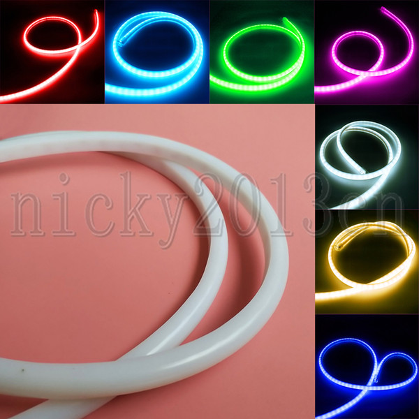 Super Bright 12V 2835 LED Neon Tube Strip Rope Light Flexible Ribbon 8mm * 8mm 120LEDs/m Slim IP67 Waterproof for Club Advertising Sign DIY