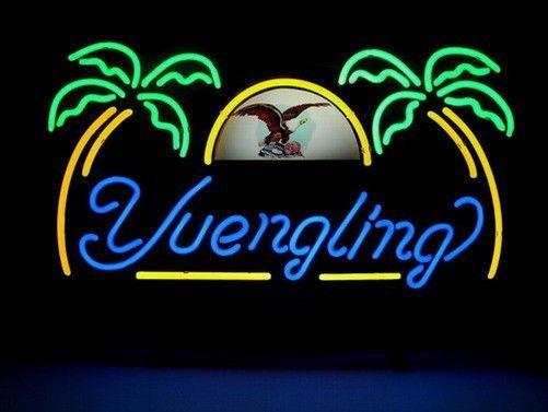 NEW YUENGLING BEER REAL GLASS NEON LIGHT BAR PUB SIGN