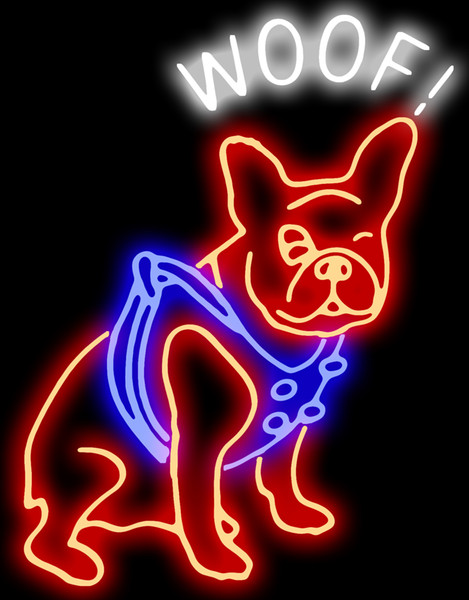 Neon Signs Gift Dog Woof Beer Bar Pub Store Party Homeroom Decor 19X15