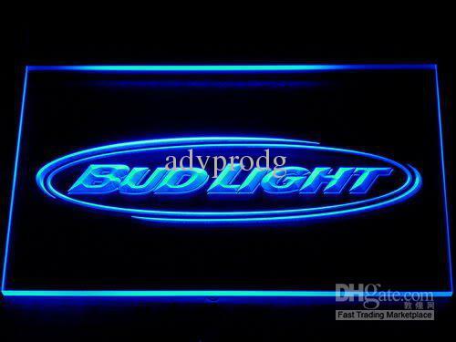 DHL 7 Colors On/off Switch Bud Light Bar Beer LED Neon Light Signs Wholeseller Dropship Free Shipping 001