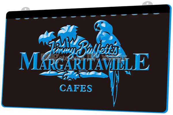 [F058] Jimmy Buffett Margaritaville NEW 3D Engraving LED Light Sign Customize on Demand 8 colors