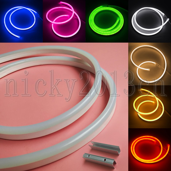 Super Bright 12V 2835 LED Neon Tube Strip Rope Light Flexible Ribbon 7mm * 12mm 120LEDs/m IP67 Waterproof for Club Advertising Sign DIY