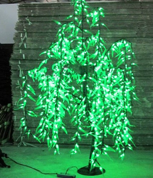 Free ship LED Willow Tree Light LED 1296pcs LEDs 2m/6.6FT Green Color Rainproof Indoor or Outdoor Use LLFA