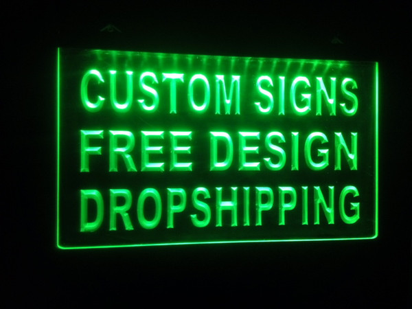 2 size design your own custom Light sign hang sign home decor shop sign home decor