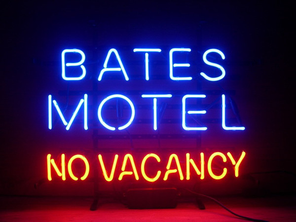 Fashion New Handcraft New Bates Motel No Vacancy Real Glass Tubes Beer Bar Pub Display neon sign 19x15!!!Best Offer!