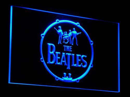 c013-b The Beatles Band Music Drums Neon Light Signs