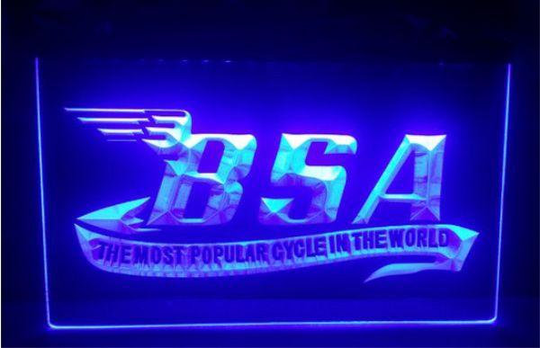 tr19 BSA Motorcycles Cycle beer bar pub club 3d signs LED Neon Light Sign home decor crafts