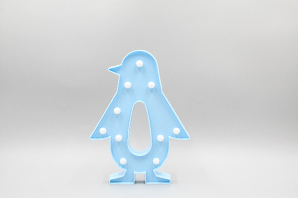 Cute Penguin LED Night Light Wall Lamp Battery Operated Luminaria Desk Lamp For Kids Gift Party Home Room Decorations 2019