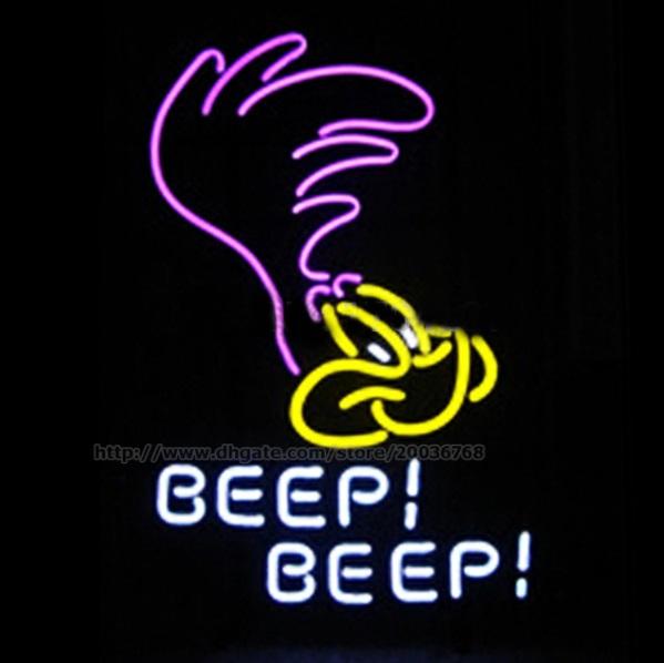 HSTD Rastactat Beep Beep Handcrafted Neon Sign Real Glass Tuble Light KTV Disco Club Beer Bar Advertisement Display Neon Signs 14