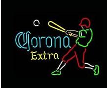 Corona Extra Baseball Player Neon Sign Commercial Custom Handmade Beer Bar Club Pub Game Room Sport Display Real Glass Neon Signs 17