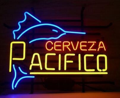 Pacifico Cerveza Fish Neon Sign Custom Hand-crafted Real Glass Tube Beer Bar Motel KTV Club Home Decoration Display Neon Signs 19