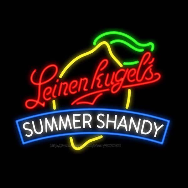 Leinenkugel's Summer Shandy Neon Sign Hand-crafted Custom Real Glass Tube Motel Hotel Company Bar Advertisement Display Neon Signs 31