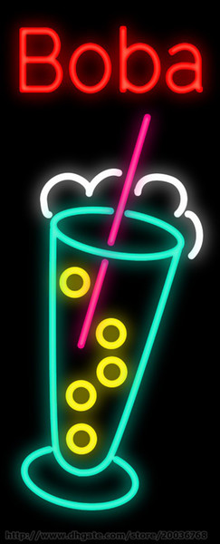 Boba Glasses Cup Handcrafted Neon Sign Custom Real Glass Tuble Light Drink Display Sign Bar Disco KTV Club PUB Advertisement Sign 8