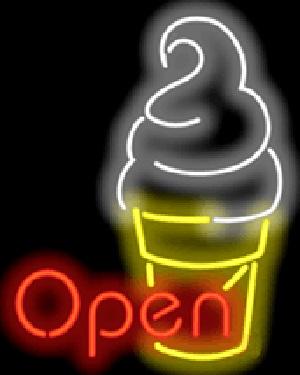 Ice Cream Open Neon Sign Real Glass Tube Light Soft Cold Drink Store Shop Company Display Advertisement Handcrafted Sign 14