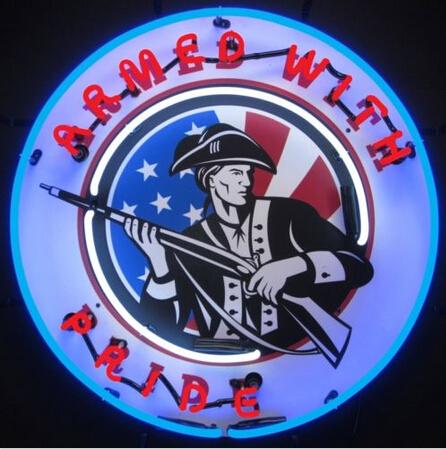 Armed With Pride Soldier Garder Neon Sign Handmade Custom Commercial Real Glass Tube Motel Bar Art Club Neon Signs With Board 24