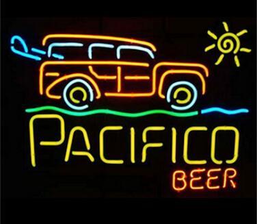 Pacifico Surf Woody Beer Neon Sign Customized Handmade Real Glass Tube Store Beer Bar KTV Club Pub Advertising Display Neon Signs 24