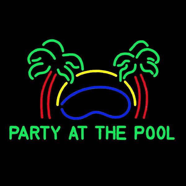 Party at the Pool Neon Sign Custom Handmade Real Glass Tube Beer Bar Store Home Decoration Display Neon Signs 30