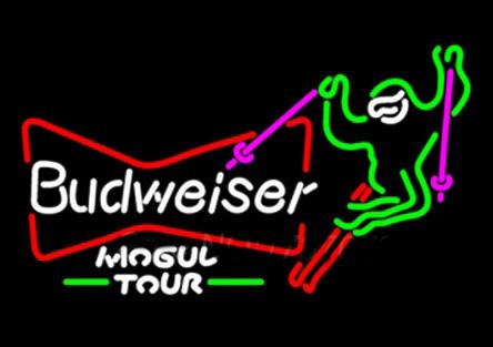 Ski Mogul Tour Budweiser Neon Sign Custom Handmade Real Glass Tube Store Bar KTV Club Advertising Display Art Neon Signs 24