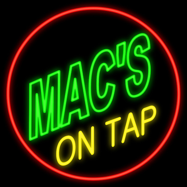 Macs On Tap Beer Neon Sign Handmade Custom Real Glass Beer Bar Store Motel Restaurant KTV Club Display Neon Signs 24''X24''