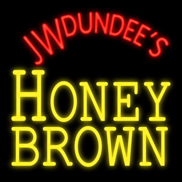 JW Dundee's Honey Brown Beer Neon Sign Handmade Custom Real Glass Beer Bar Store Motel Restaurant KTV Club Display Neon Signs 24''X24''