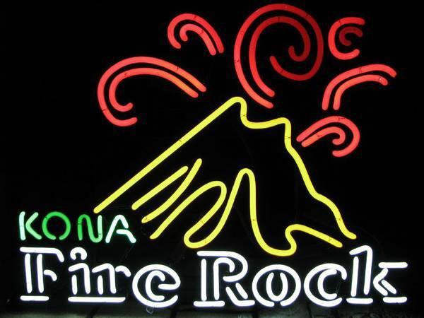 Kona Fire Rock Neon Sign Custom Hand-crafted Real Glass Tube Beer Bar KTV Club Store Motel Home Art Display Neon Signs 24