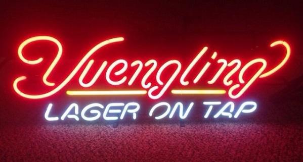 Yuengling Lager On Tap Neon Sign Handmade Custom Real Glass Tube Beer Store Shop Bar Pub Club Commercial Display Neon Signs Light 17''X12''