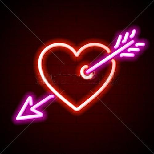 Red Heart With Cupid Arrow Valentine's Day Neon Sign Custom Handmade Lover Gift Real Glass Home Decoration Art Display Neon Signs 17