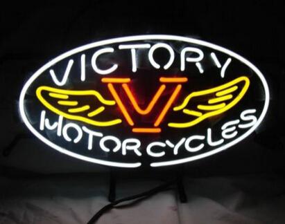 Hot American Bike VVictory Motorcycles Real Glass Tube Neon Sign Lighting Repaire Sprot Racing Game Neon Signs 19