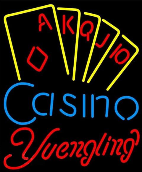 Yuengling Poker Casino Ace Series Beer Neon Sign Custom Handcrafted Real Glass Tube Advertising Club PUB Bar Display Neon Signs 20