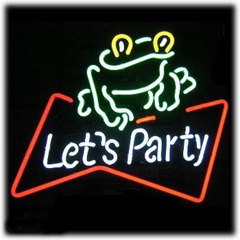 Let's Party Frog Neon Sign Custom Handmade Real Glass Beer Bar Club KTV Pub Motel Advertising Display Neon Signs 24