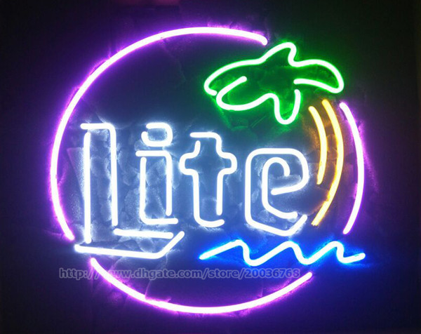 Lite Palm Tree Neon Sign Commercial Custom Handmade Beer Bar KTV Club Motel Disco Advertisement Display Real Glass Tube Neon Signs 17