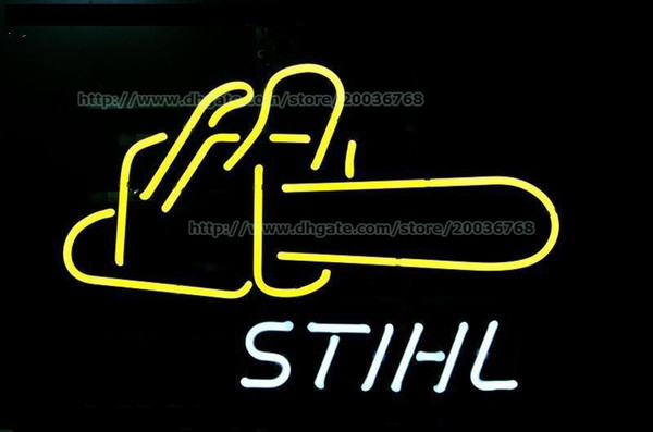 BIG STIHL CHAIN SAW Chainsaw Logo Pub Display Beer Bar Real Glass Tube Neon Light Sign Gift Advertise Decoration 17