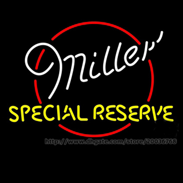 Miller Special Reserve Beer Neon Sign Disco KTV Club Hotel Real Glass Tube Handmade Custom Store Display Neon Signs 24