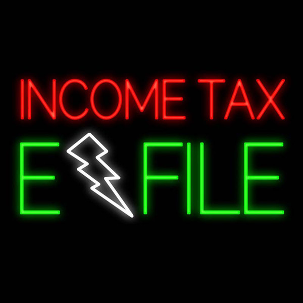 Income Tax E-file CPA Neon Sign Handcrafted Real Glass Tube Custom Accounting Firms Commercial Adertisement Display Neon Signs 19