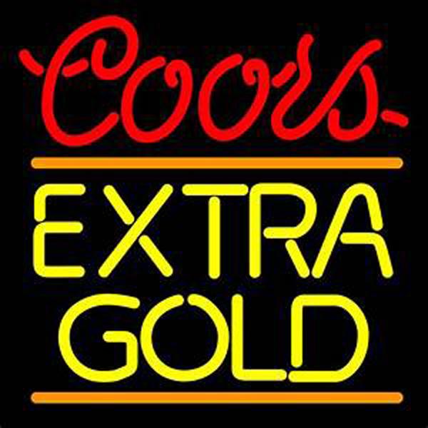 Coors Extra Gold Beer Neon Sign Disco KTV Bar Club PUB Display Advertisement Real Glass Tube Handcrafted Neon Signs 16