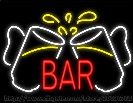 Bar Double Cups Cheers Handcrafted Neon Sign Real Glass Tuble Light Disco KTV Club PUB Motel Display Store Advertisement Neon Signs 19