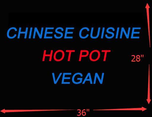 Chinese cuisine hot pot vegan Neon Sign Real Glass tubes Customized Display Neon Sign 36