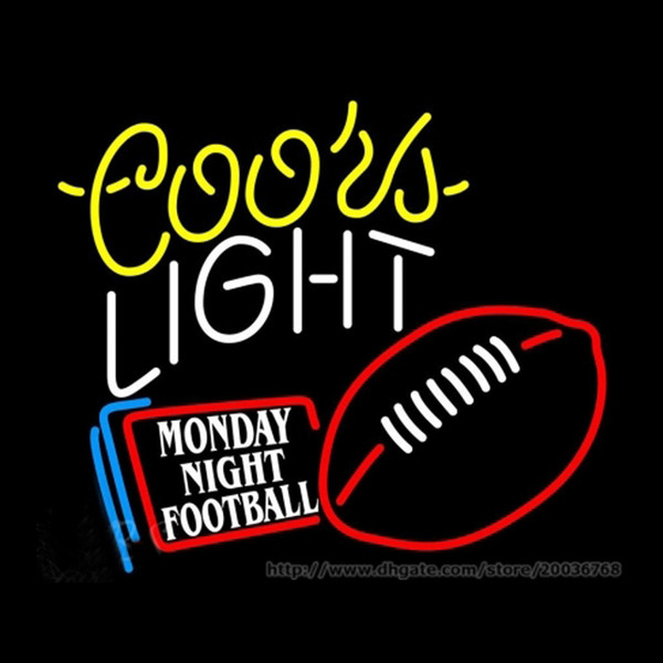 Coors Light Monday Night Football Neon Sign Disco KTV Club Hotel Real Glass Tube Handmade Custom Store Bar Display Neon Signs 37